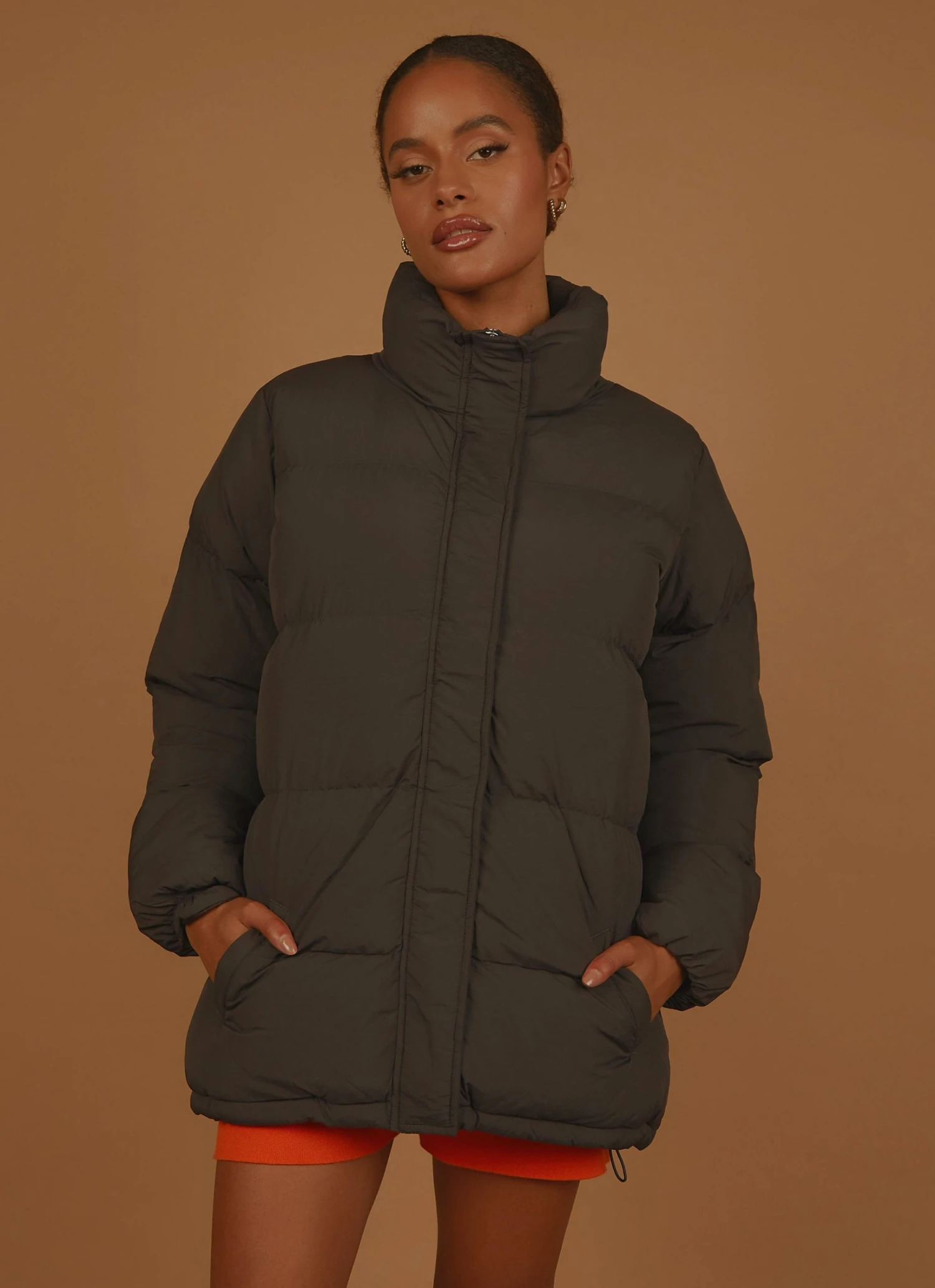 Nude Lucy Topher Longline Puffer - Coal New & Most Loved 3 Nude Lucy Topher Longline Puffer - Coal New & Most Loved