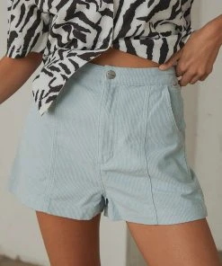 Wrangler New & Most Loved Elastic Hi Bells Short - Icicle