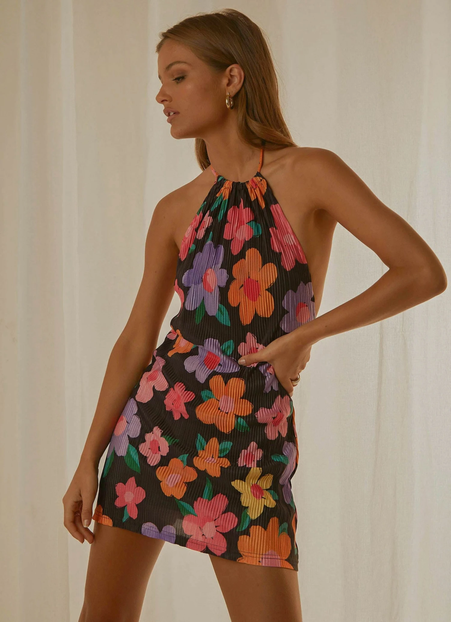 Peppermayo Exclusive New & Most Loved Love From Europe Halter Dress - Noir Bloom 4 Peppermayo Exclusive New & Most Loved Love From Europe Halter Dress - Noir Bloom