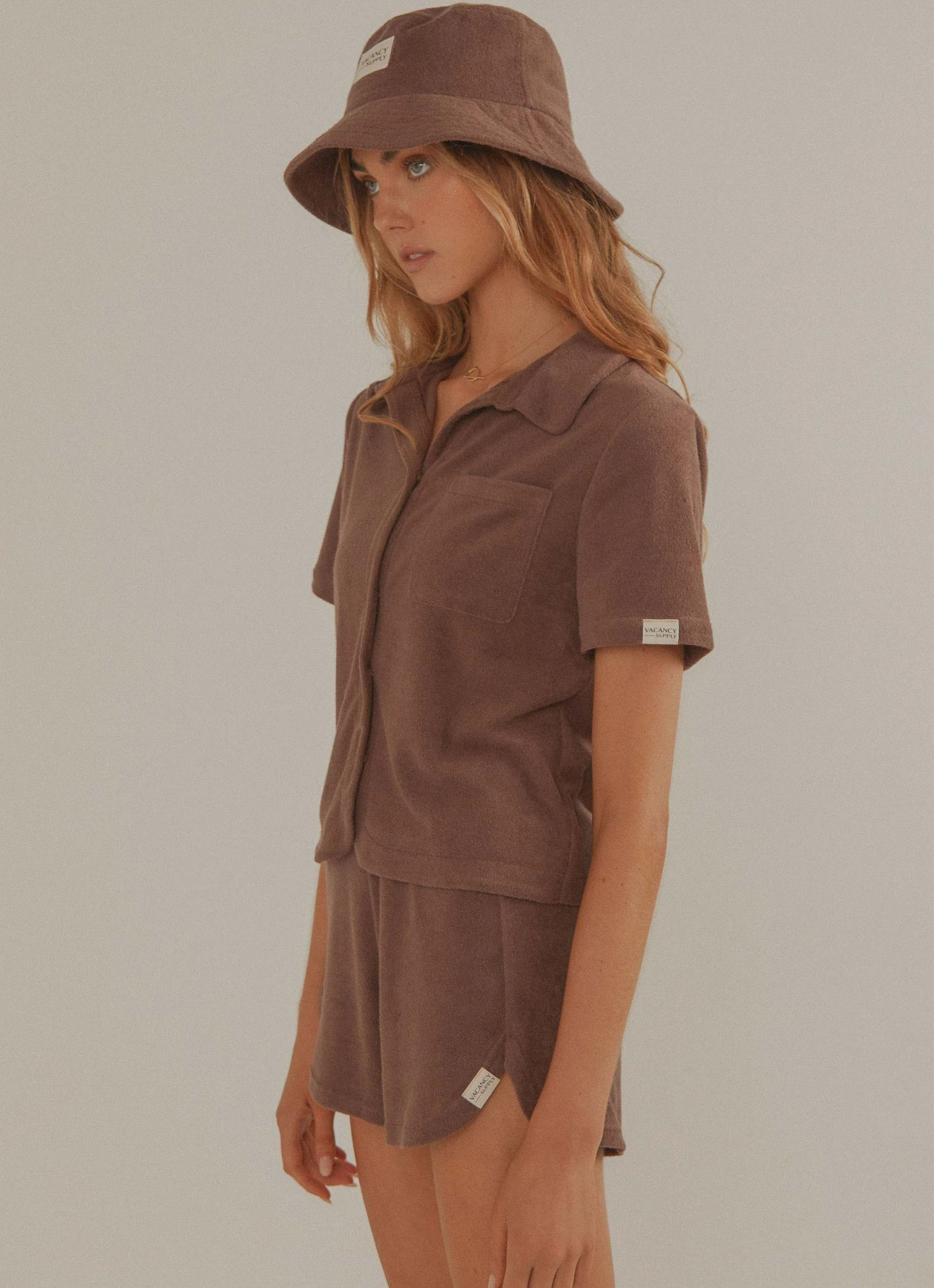 Vacancy Supply Holiday Terry Shirt - Choc Brown New & Most Loved 5 Vacancy Supply Holiday Terry Shirt - Choc Brown New & Most Loved