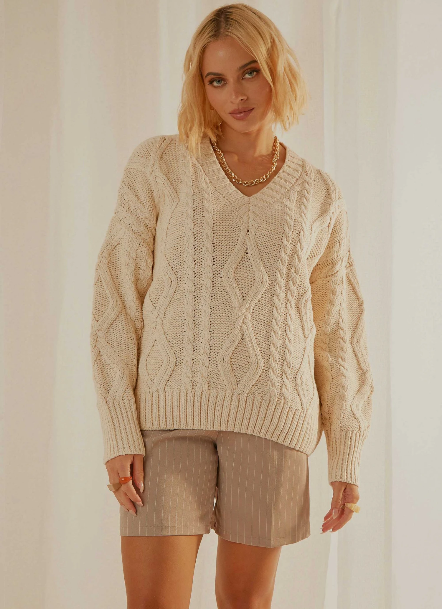 Peppermayo New & Most Loved Matchmaker Knit Sweater - Cream 1 Peppermayo New & Most Loved Matchmaker Knit Sweater - Cream