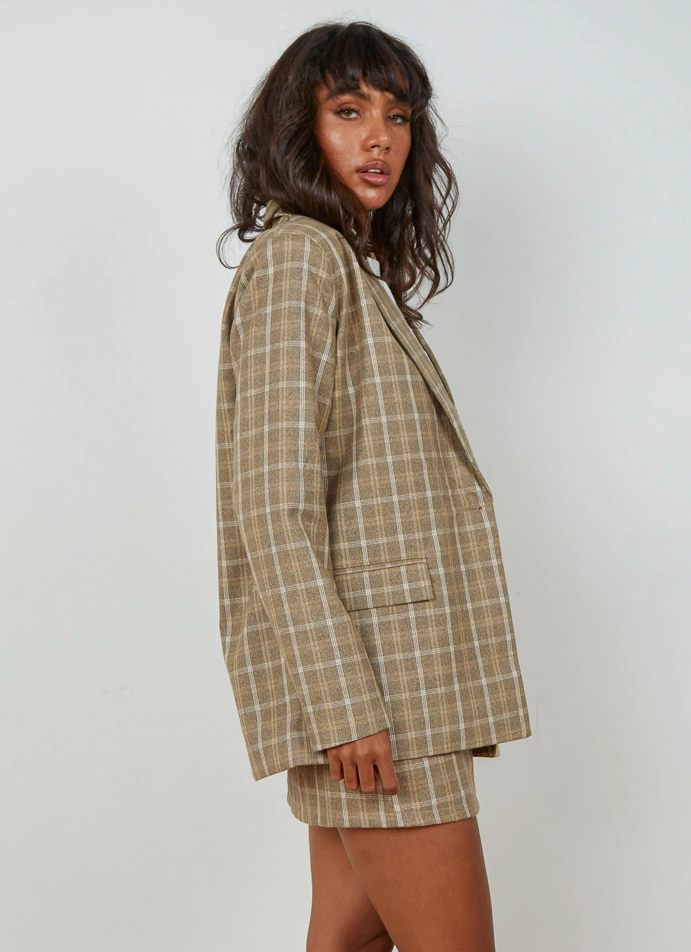 4th & Reckless Chance Blazer - Beige Check 4 4th & Reckless Chance Blazer - Beige Check