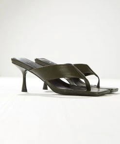 4th & Reckless Josephine Heel - Dark Green PU