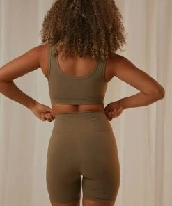 Nude Lucy New & Most Loved Nude Active Crop Top - Olive