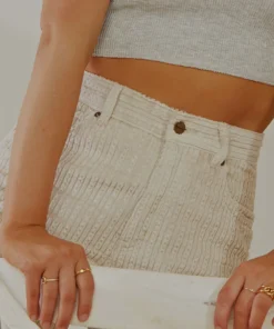 Afends New Bottoms Shelby Corduroy High Waist Wide Leg Pant - Moonbeam 9 Afends New Bottoms Shelby Corduroy High Waist Wide Leg Pant - Moonbeam