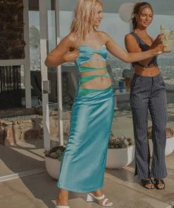 Riley Hubatka X Peppermayo Mondello Maxi Skirt - Azure