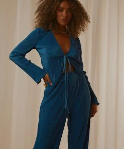 Peppermayo Exclusive New & Most Loved Barcelona Nights Tie Top - Cobalt