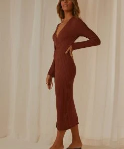 Peppermayo This Is Heaven Knit Midi Dress - Choc Brown 8 Peppermayo This Is Heaven Knit Midi Dress - Choc Brown