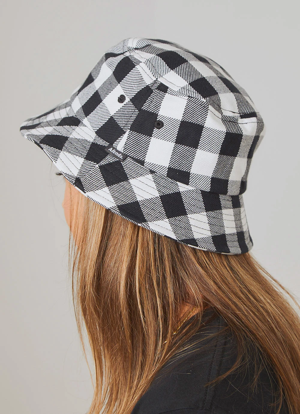 Afends New & Most Loved Gingham Bucket Hat - Black/ White 1 Afends New & Most Loved Gingham Bucket Hat - Black/ White