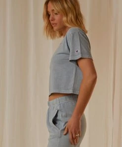 Champion New & Most Loved Vintage Dye Crop Tee - Wildflower Blue 8 Champion New & Most Loved Vintage Dye Crop Tee - Wildflower Blue