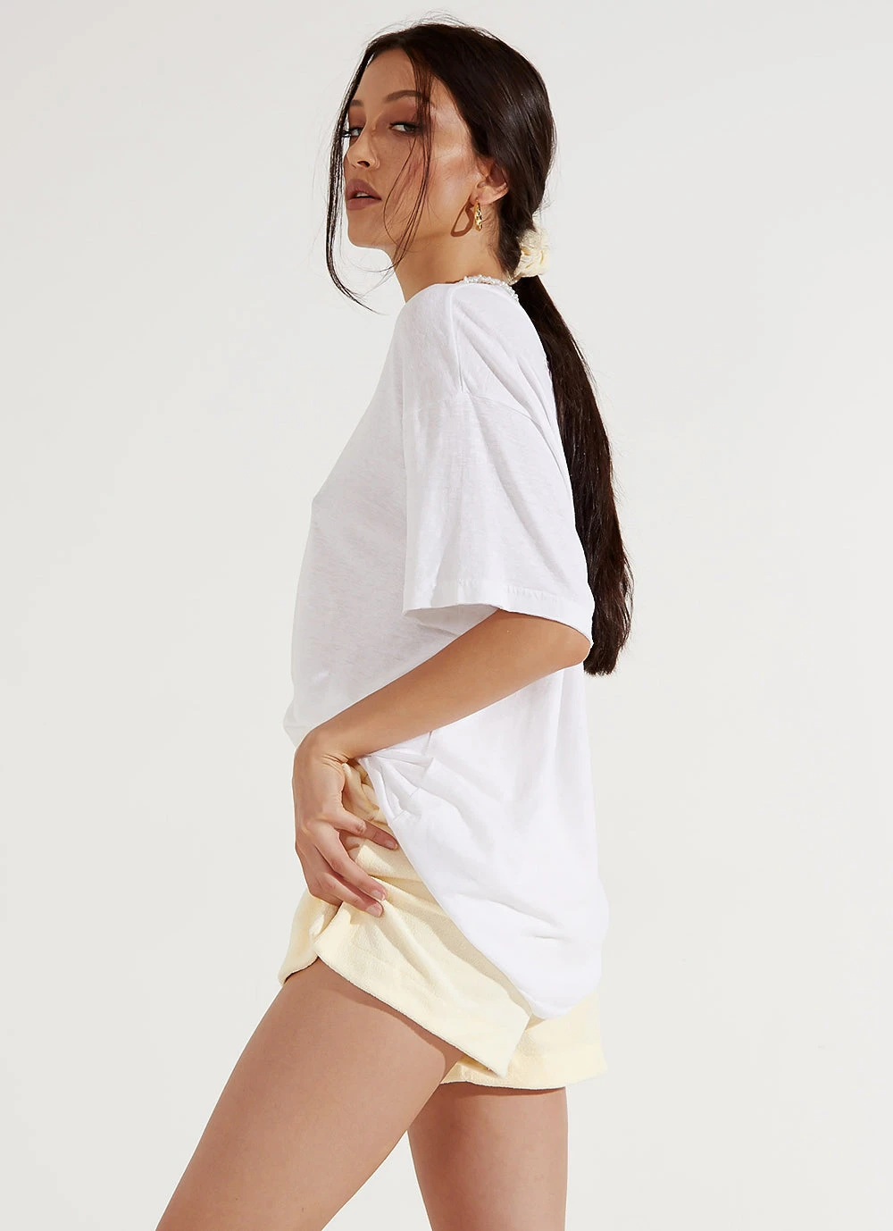 Afends Slay Hemp Oversized Tee - White 4 Afends Slay Hemp Oversized Tee - White