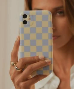Peppermayo New & Most Loved The Moment IPhone Case - Blue Check
