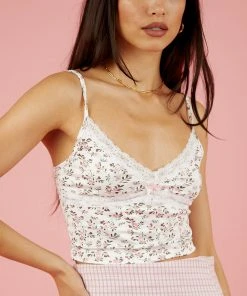 Peppermayo Kisses Crop Top - Pink Floral