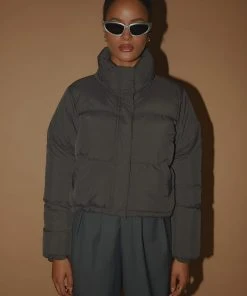 Nude Lucy Topher Puffer Jacket - Coal New & Most Loved