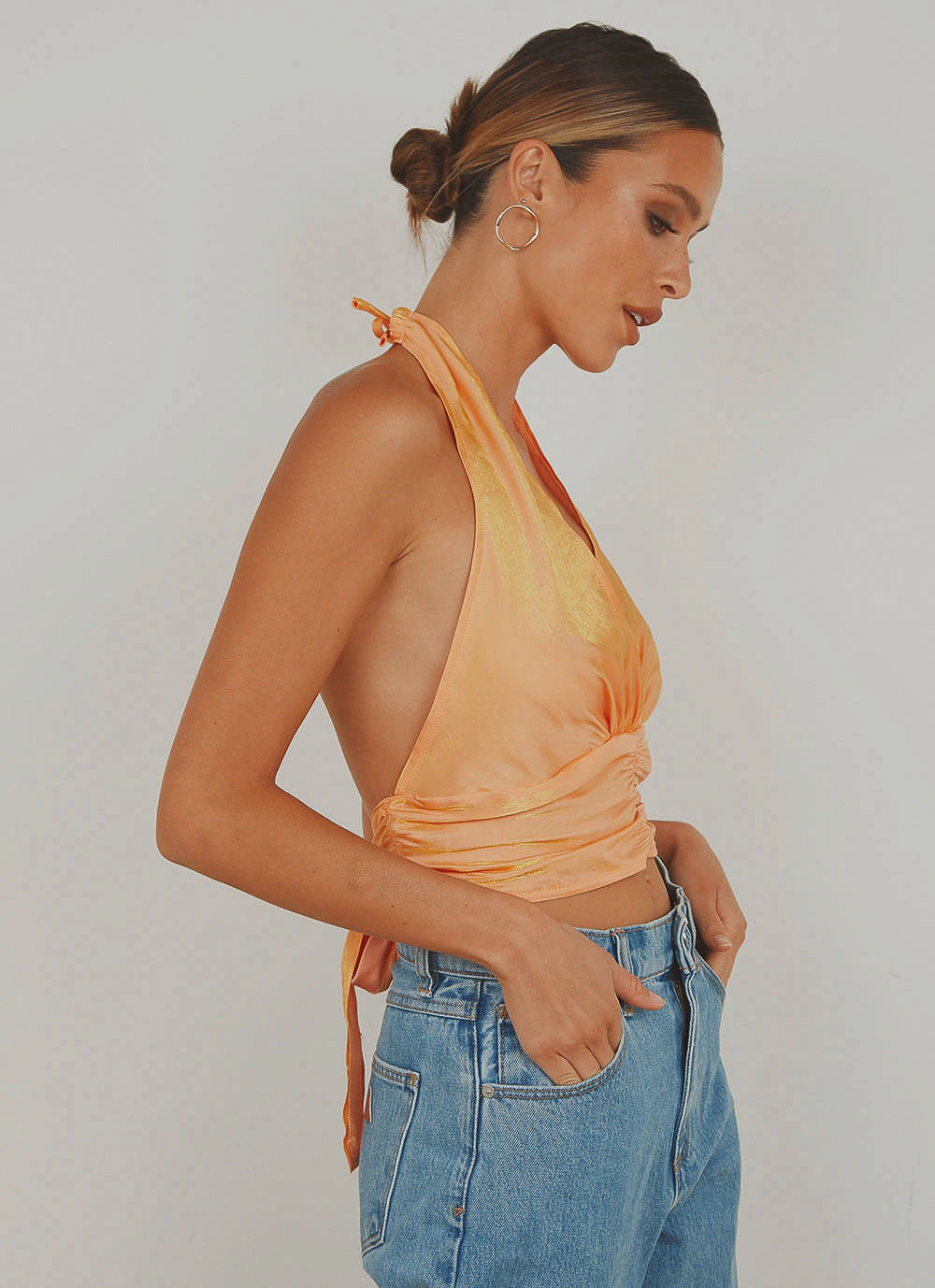 Peppermayo Exclusive Betty Halter Neck Top - Mango Shimmer 4 Peppermayo Exclusive Betty Halter Neck Top - Mango Shimmer