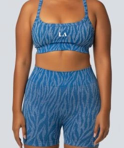 LaHana Swim Fleur Crop - Blue Zebra New & Most Loved