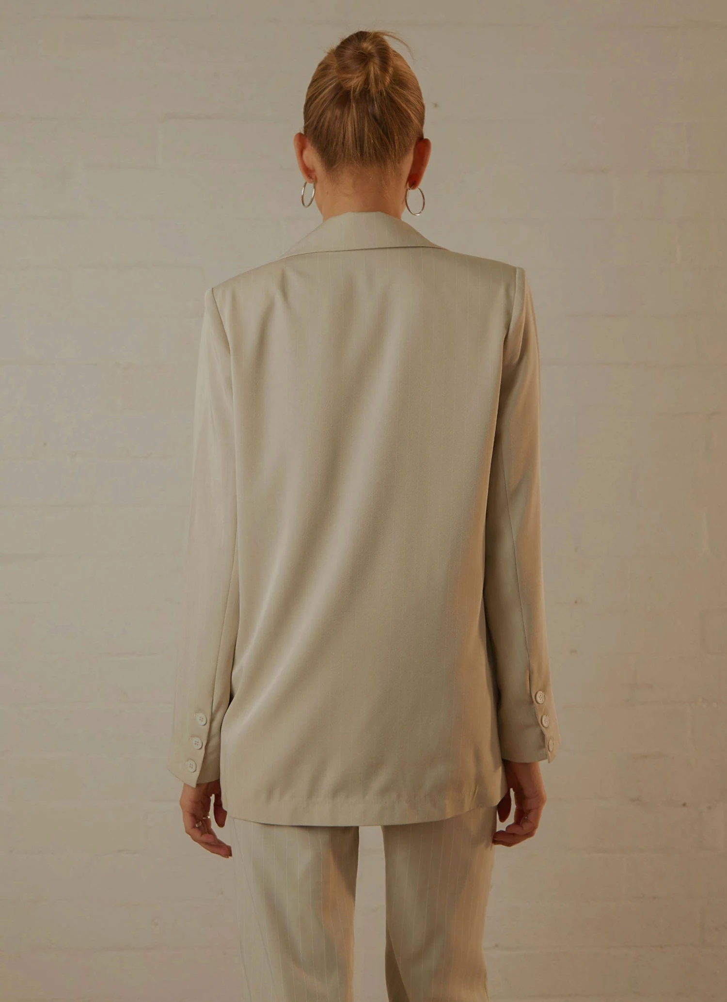 Peppermayo Exclusive New & Most Loved Mia Oversized Blazer - Stone Pinstripe 5 Peppermayo Exclusive New & Most Loved Mia Oversized Blazer - Stone Pinstripe