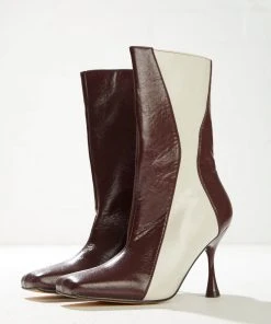 4th & Reckless Tiffany Ankle Boot - Maroon And Cream New & Most Loved 11 4th & Reckless Tiffany Ankle Boot - Maroon And Cream New & Most Loved