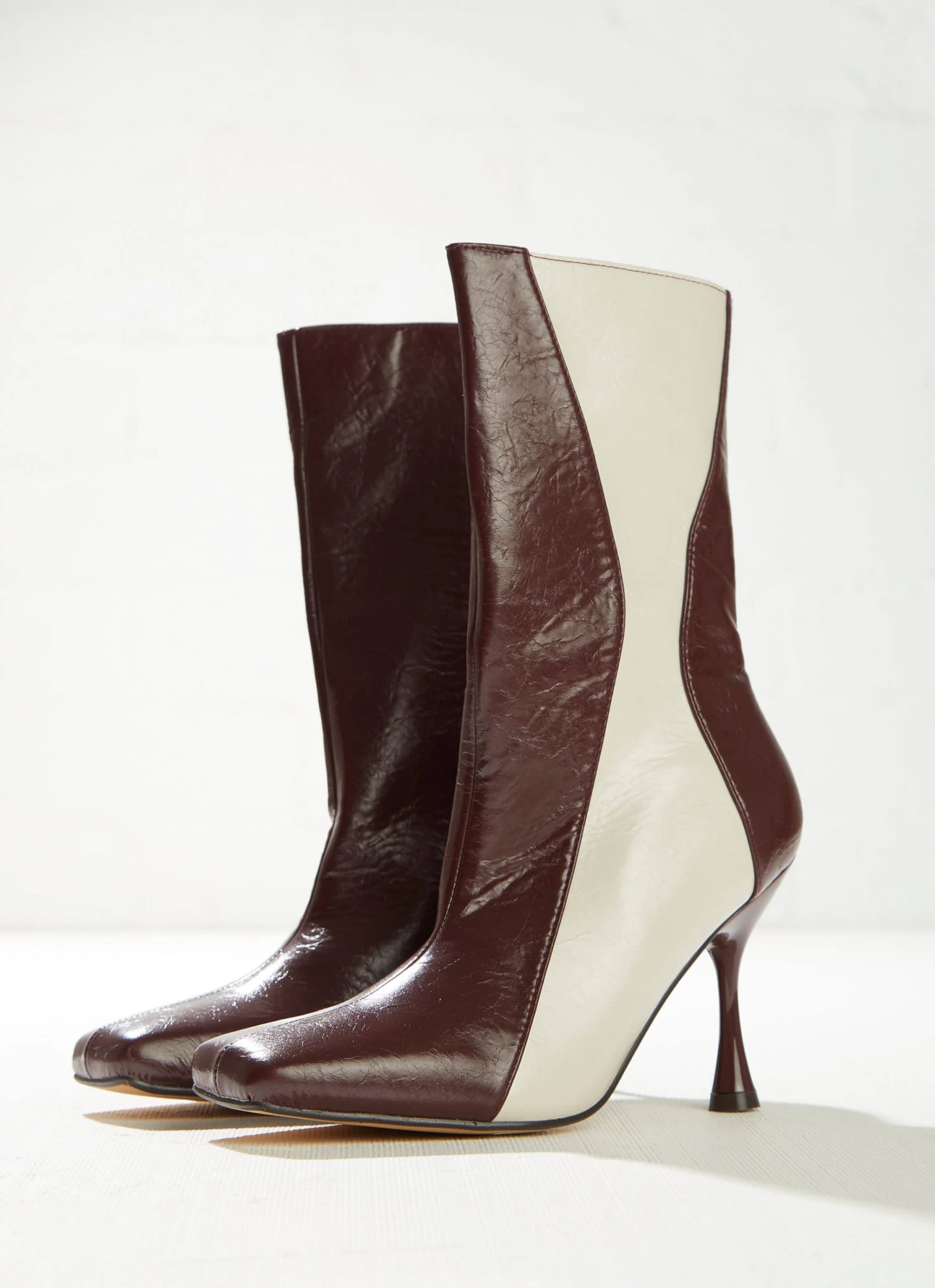 4th & Reckless Tiffany Ankle Boot - Maroon And Cream New & Most Loved 5 4th & Reckless Tiffany Ankle Boot - Maroon And Cream New & Most Loved