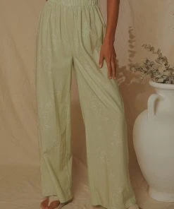 Peppermayo Exclusive Isola Linen Pants - Sage