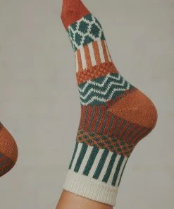 Peppermayo Never Be The Same Socks - Orange & Green