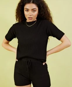 Rue Stiic Pamela Knit Tee - Black