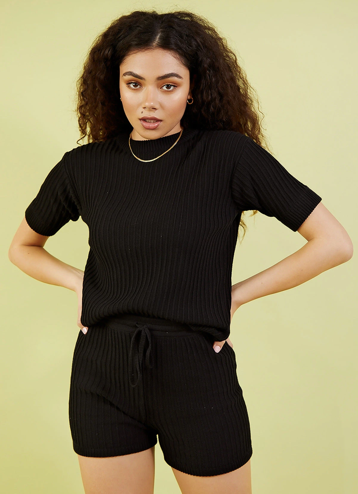Rue Stiic Pamela Knit Tee - Black 1 Rue Stiic Pamela Knit Tee - Black