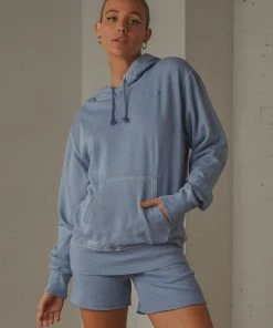 Champion Vintage Dye Boyfriend Hoodie - Wildflower Blue 7 Champion Vintage Dye Boyfriend Hoodie - Wildflower Blue