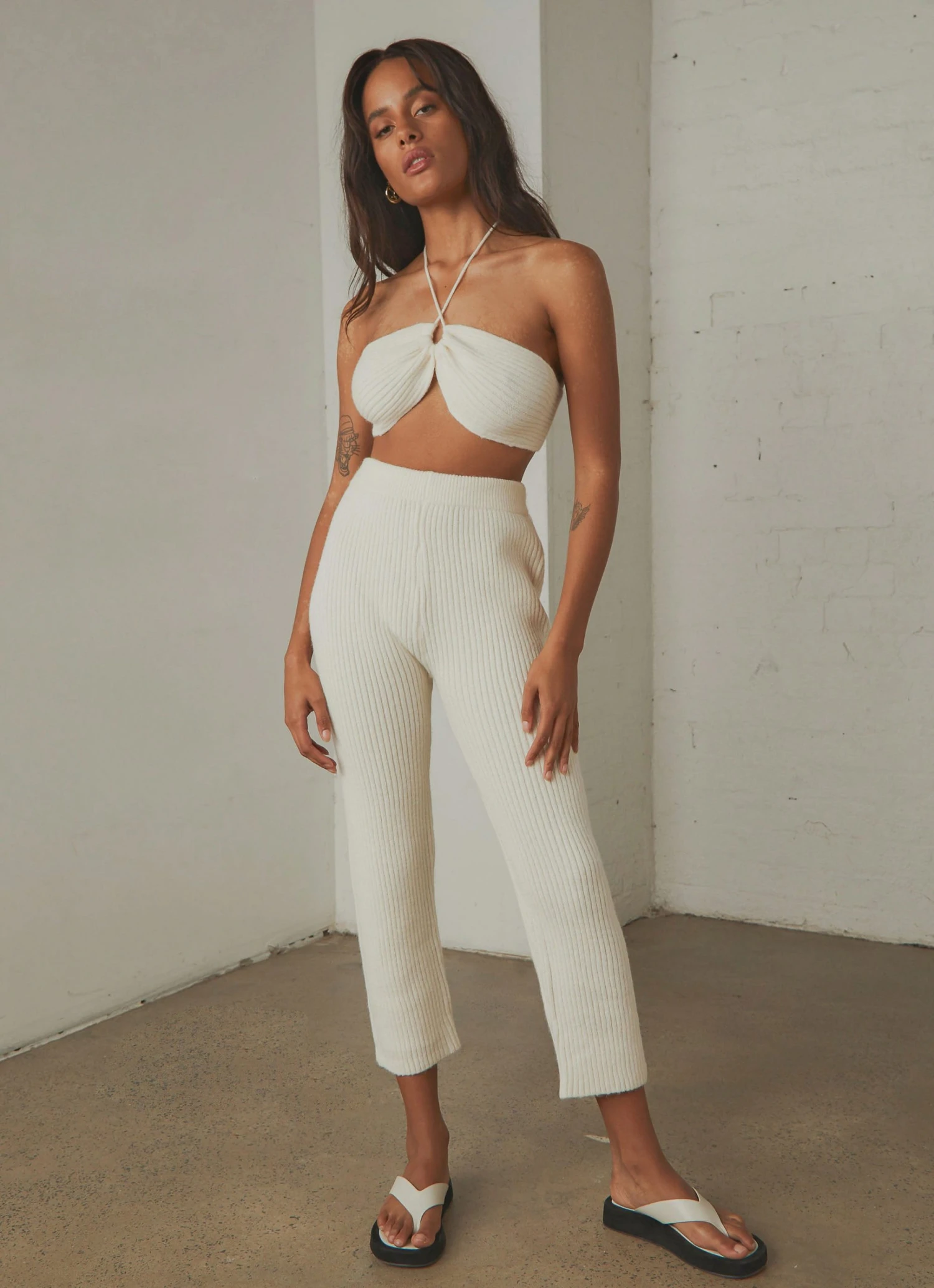 Peppermayo Jessa Knit Pants - Off White 1 Peppermayo Jessa Knit Pants - Off White