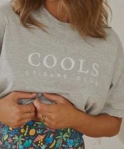 Cools Club New & Most Loved Leisure Club Tee - Grey Melange