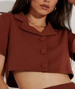 Peppermayo Exclusive En Route Crop - Chocolate New & Most Loved