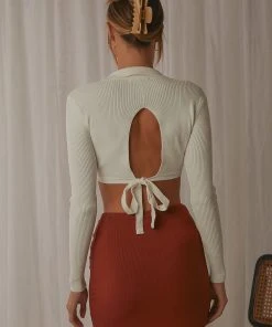 Peppermayo Fresh Start Knit Top - White