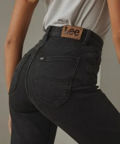 Lee High Moms Jean - Bias Black