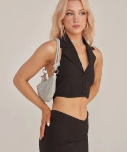 Riley Hubatka X Peppermayo Sound Check Vest Top - Noir 9 Riley Hubatka X Peppermayo Sound Check Vest Top - Noir