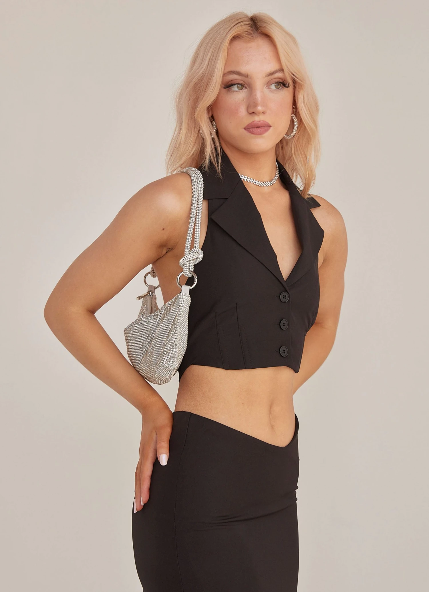 Riley Hubatka X Peppermayo Sound Check Vest Top - Noir 4 Riley Hubatka X Peppermayo Sound Check Vest Top - Noir