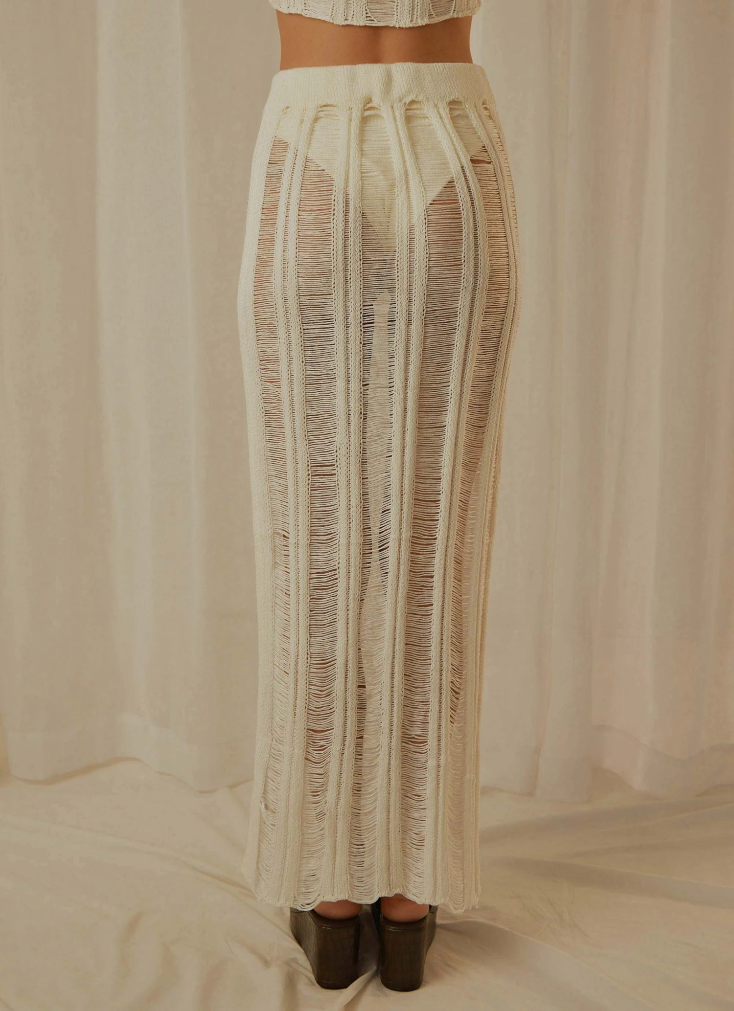 Peppermayo Exclusive New & Most Loved Perri Ladder Knit Maxi Skirt - Ivory 6 Peppermayo Exclusive New & Most Loved Perri Ladder Knit Maxi Skirt - Ivory