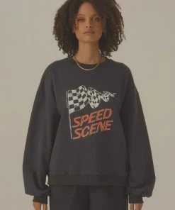 Vacancy Supply Speed Racer Crewneck - Charcoal