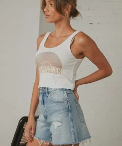 Wrangler New Tops Our Friends Tank - Vintage White 6 Wrangler New Tops Our Friends Tank - Vintage White