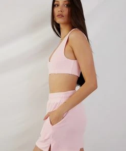 Peppermayo Exclusive Cote Dazur Terry Crop - Pink New & Most Loved