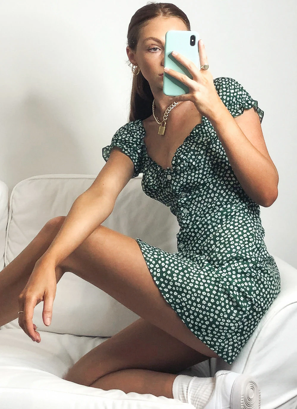 Peppermayo Laps Around The Sun Mini Dress - Green 3 Peppermayo Laps Around The Sun Mini Dress - Green