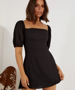 Peppermayo Spring Mood Mini Dress - Black