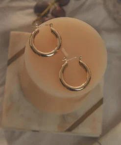 Peppermayo New Accessories Long Lunch Gold Hoop Earring - Gold