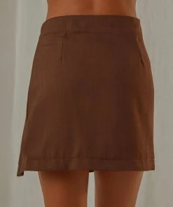 Peppermayo Exclusive New & Most Loved New York City Skirt - Choc Brown