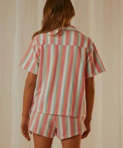 Peppermayo Exclusive Island Vibes Terry Shirt - Vintage Stripe New & Most Loved