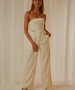 Peppermayo Exclusive Giselle Pants - Ivory New & Most Loved