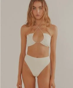 Vacancy Supply New & Most Loved Shallows Bandeau Bikini Top - Coconut Milk