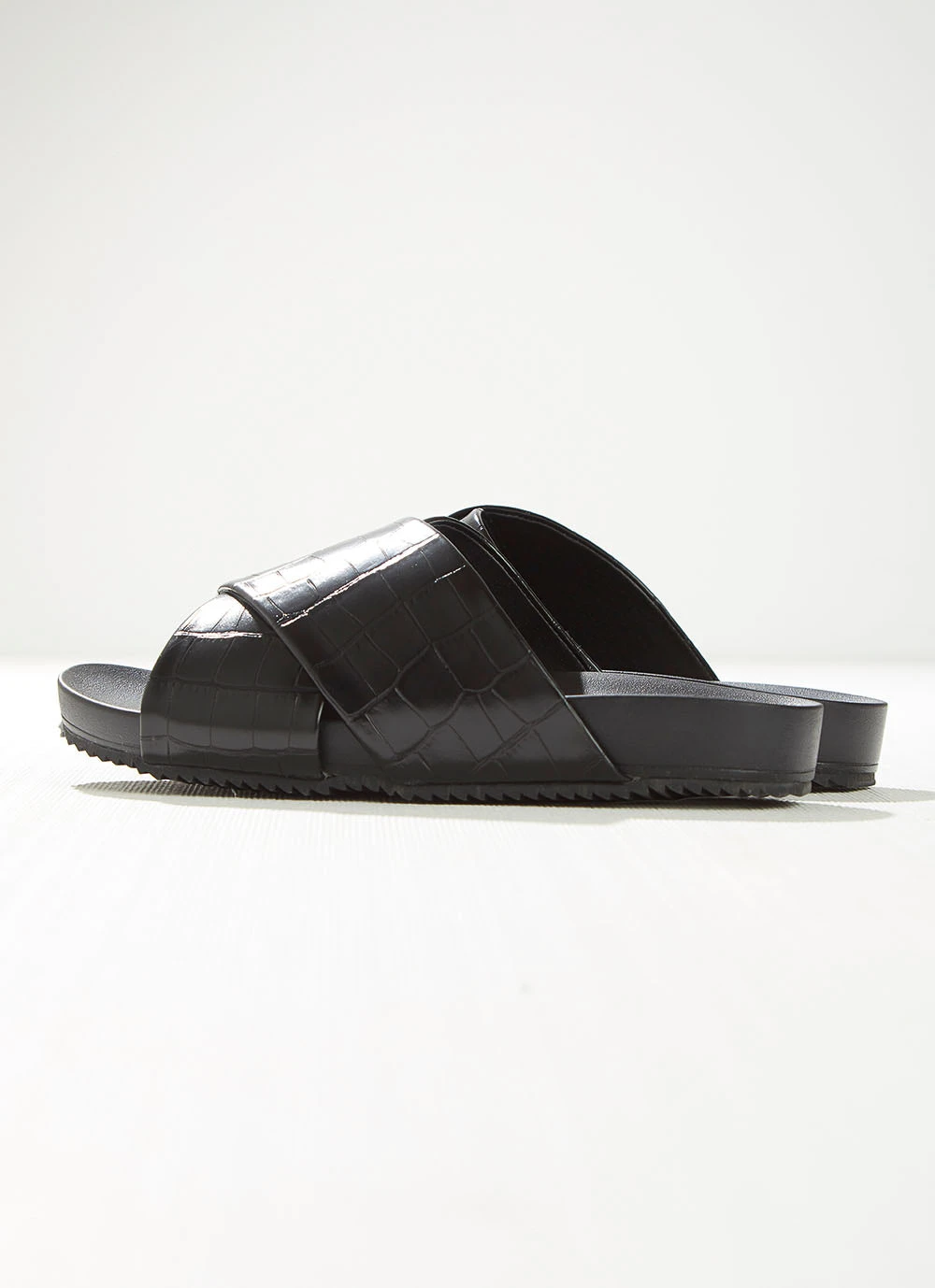 4th & Reckless Jane Slide - Black Croc 4 4th & Reckless Jane Slide - Black Croc