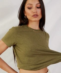 Afends Hemp Basics - Standard Fit Tee - Olive New & Most Loved