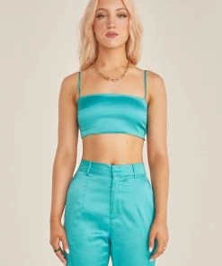 Riley Hubatka X Peppermayo Dolce Crop - Turquoise New & Most Loved 9 Riley Hubatka X Peppermayo Dolce Crop - Turquoise New & Most Loved