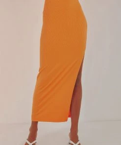 Peppermayo Make It Real Midi Skirt - Orange New & Most Loved 9 Peppermayo Make It Real Midi Skirt - Orange New & Most Loved